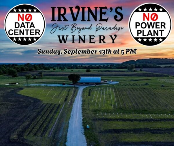 Our Citizens Against Bluestem Winery Social is ONE WEEK AWAY! 🍷 Join us Sunday, September…